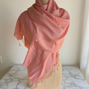 Elegant Pashmina Salmon Pink Women's Scarf